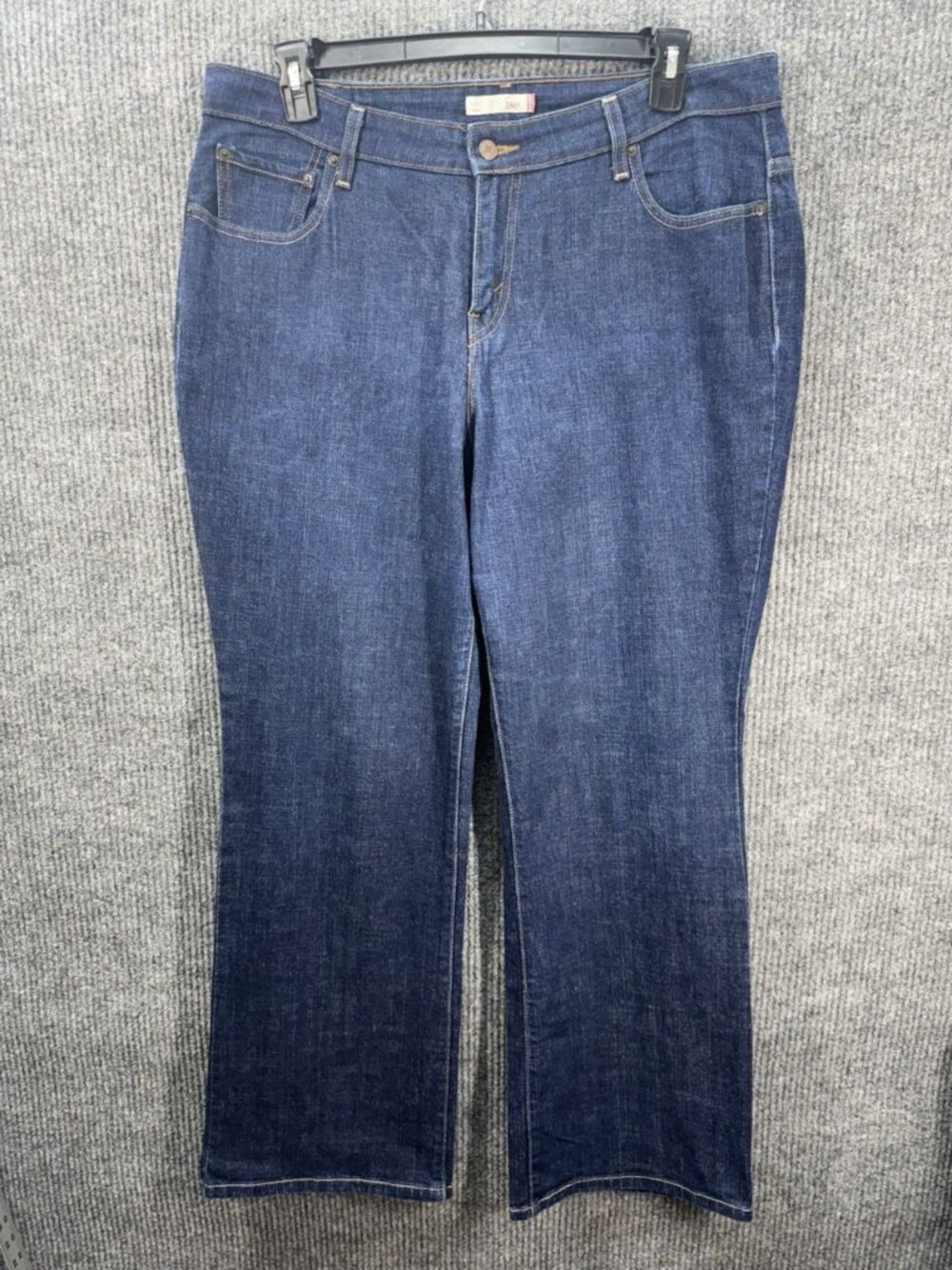 Levis 580 Jeans Womens 18W Blue Boot Cut Stretch Denim High Rise Dark Wash